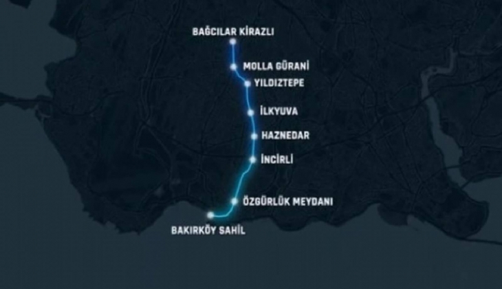Kirazlı - Bakırköy metro durakları nerelerden geçecek?