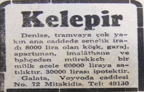1950 yılında Suadiye de iki katlı bir villa 25 bin liraya satılacakmış!