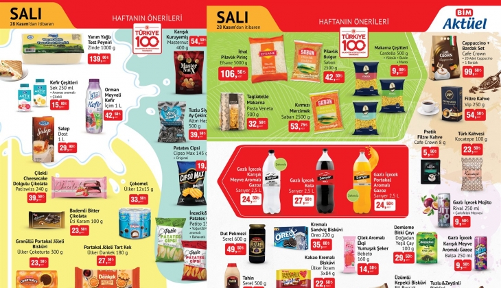 BİM 28 Kasım Salı aktüel ürünler online kataloğu: Zinde tost peyniri 139 TL'ye, pirinç 106 TL'ye düştü!