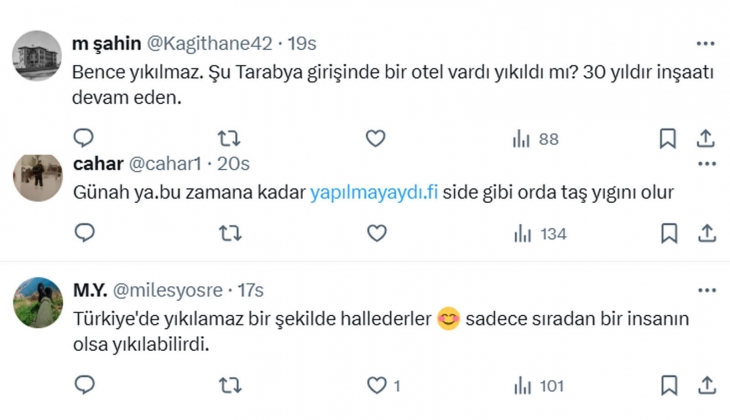 Tebernüş Kireçci: Sinpaş Kızılbük devre mülk projesi için yıkım kararı alınır ama uygulanmaz, açılış gecikir! 