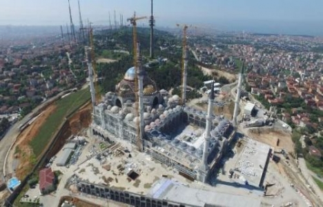 Çamlıca Camii nin kubbesinde beton döküm işlemi başladı!