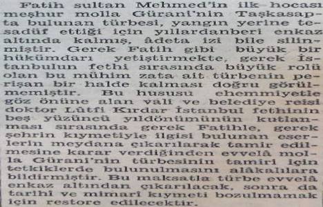 1946 yılında Molla Gürani nin türbesi enkaz altındaymış!