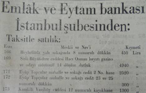 1930 yılında Şişli Büyükdere Caddesi Hacı Osman Bayırı'nda 14 dönüm dutluk 4 bin 920 liraymış!