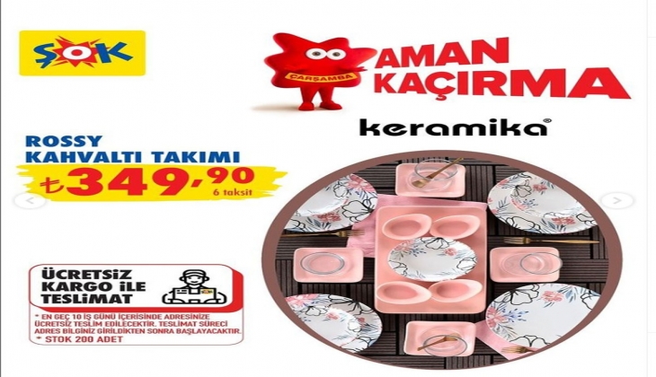 Renk renk sofralar çok ucuza! Şok market uygun fiyatlı kahvaltı takımları