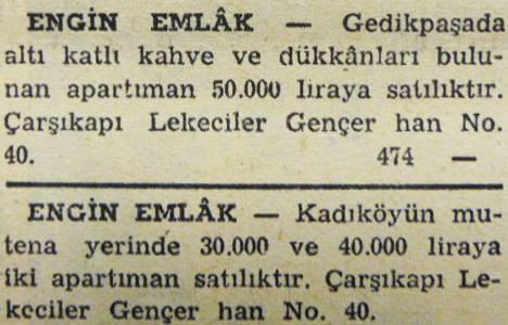 1950 yılında Cihangir de 18.000 liraya arsa satılacakmış!