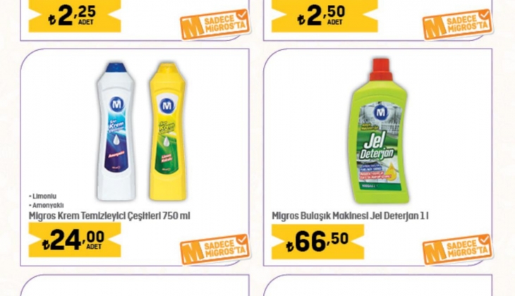 Migros'tan 70’nci yıl indirimleri! Bebek bezlerinde yüzde 40 ve çamaşır deterjanlarında yüzde 25 indirim!