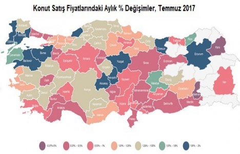 2. El Konutlar Fiyat Endeksleri 2017 Temmuz Ayı Sonuçları açıklandı!