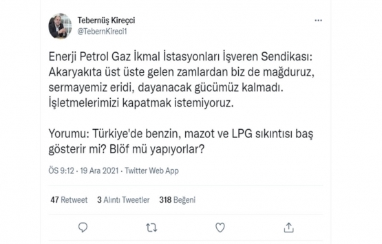 Enerji Petrol Gaz İkmal İstasyonları: Biz de mağduruz!
