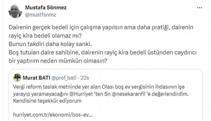 Boş evler için dairenin rayiç kira bedeli üstünden yaptırım uygulanabilir mi? Vatandaşlar vergilere neler diyor? 