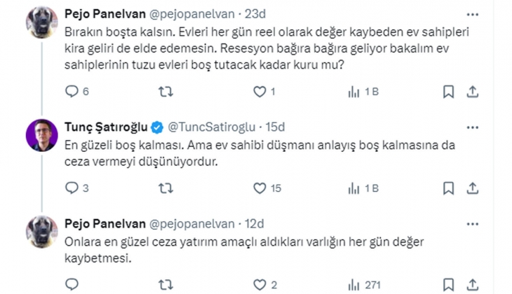 Tunç Şatıroğlu ndan konut sorununun çözümü için Arjantin örneği: Hükümet ev sahibi düşmanı anlayışını terk etmeli!