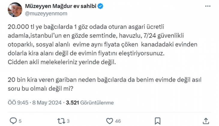 90 bin TL lik evi için 20 bin TL kira alabilen mağdur ev sahibi: Doktor paramı ödeyemeyecek haldeyim!