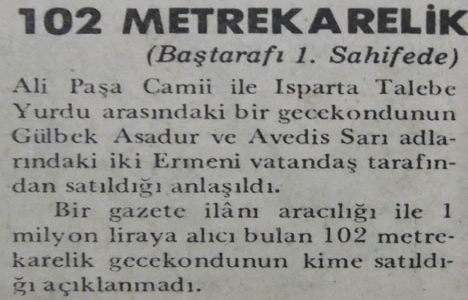 1980 yılında İstanbul da bir gecekondu 1 milyon liraya satılmış!