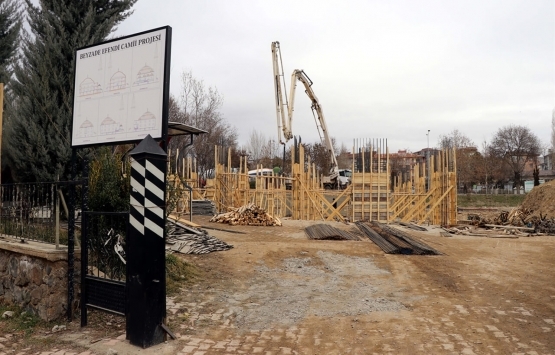 Elazığ Beyzade Efendi Camisi nin yerine inşa edilecek cami için temel atıldı!