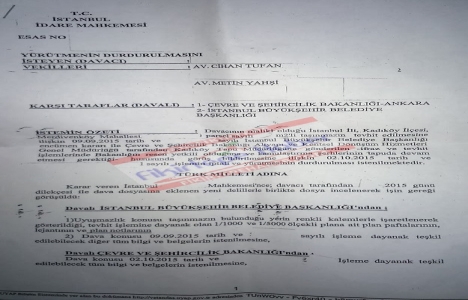 Fikirtepe Vartaş adasında, resen tevhide Mahkemeden durdurma!