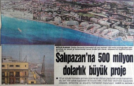 1991 yılında Salıpazarı na büyük proje!