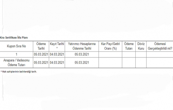 Bereket Varlık Kiralama 125 milyon TL kira sertifikası sattı!