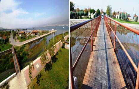 Gölcük’te iki parkı birleştiren modern köprü yarın hizmete giriyor!