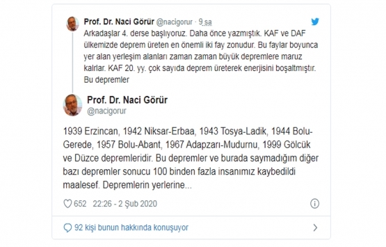 Naci Görür: Marmara’da minimum 7.2 büyüklüğünde deprem olacak!