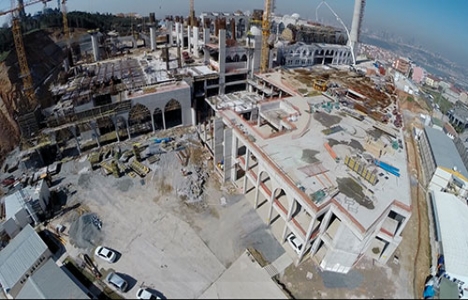 Çamlıca Camii nin kaba inşaatının yüzde 75 i tamamlandı!