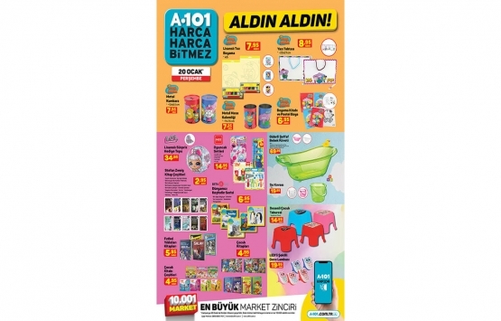 A101 aldın aldın online 20 Ocak kataloğu!