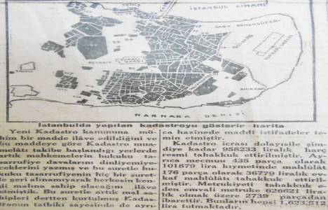 Tarihi Yarımada'nın 1930 yılında çizilmiş kadastro haritası!