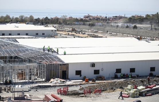 Atatürk Havalimanı nda yapılan sahra hastanesi inşaatında son durum!