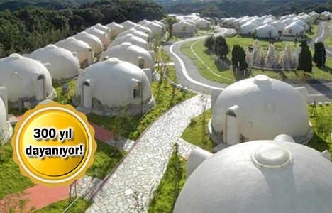 İşte 2 saatte inşa edilen köpük evler!