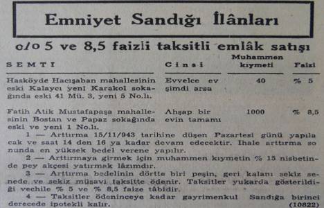 1943 yılında Hasköy'de bir arsa 40 liraya satılacakmış!