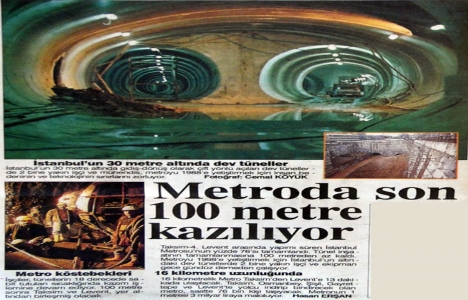 1996 yılında İstanbul Metrosu nun yüzde 76 sı tamamlanmış!