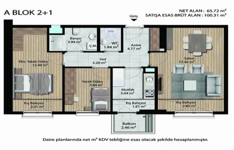 Esenler Emlak Konutları daire planları!