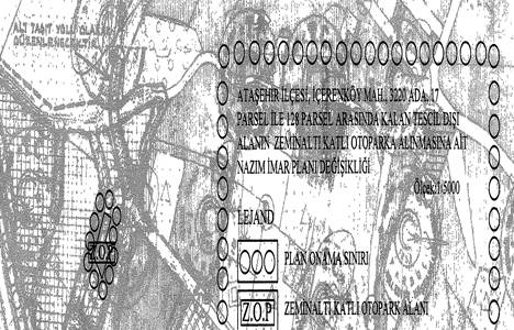 Ataşehir İçerenköy'de cami yanına yeraltı otoparkı imar planı askıda!