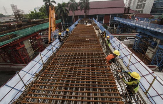 Jakarta LRT hafif raylı sistem projesinin yüzde 56 sı tamam!