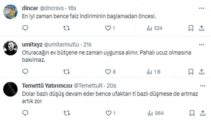 Şimdi emlak almanın zamanı mı? Vatandaşlar bekliyor mu, alım yapıyor mu?