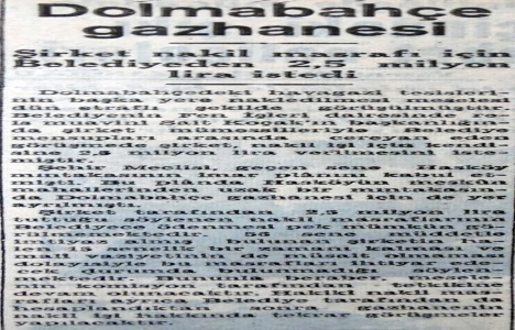 1948 yılında Dolmabahçe Gazhanesi nin nakil masrafı 2.5 milyon lira!