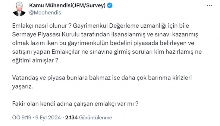 Emlakçılar konut piyasasında fiyatların yükselmesine neden oluyor iddiası!