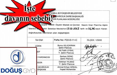 Doğuş GYO Maslak imar planı için İBB'ye dava açtı!
