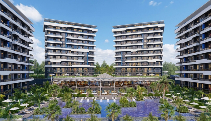 Del Mare Collection Alanya yüzde 8 indirim fırsatıyla satışta! Yeni proje! 