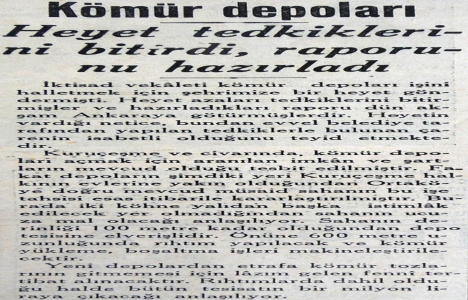 1936 yılında kömür depoları Ortaköy e taşınacak!