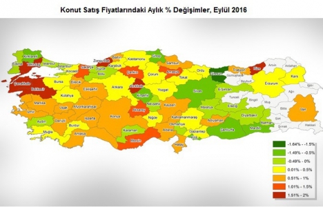 REIDIN 2. El Konutlar Fiyat Endeksleri 2016 Eylül sonuçları!
