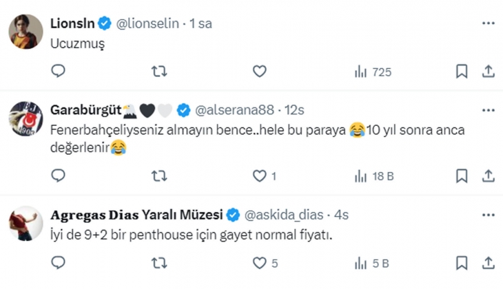 Galatasaray stadını tepeden gören ve 70 milyon TL ye satılan ev sosyal medyayı salladı!