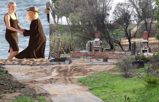 Kim Basinger'in Malibu'daki evinden geriye sadece yıkıntılar kaldı!