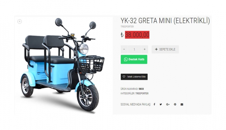 Yuki elektrikli, 3 tekerlekli Greta Mini nin fiyatı ne kadar? İşte 31 Ağustos 2022 fiyat listesi...