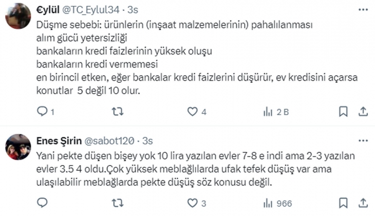 İstanbul daki konut fiyatlarında son 14 yılın en yüksek reel düşüşü!