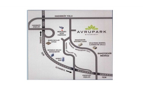 Avrupark Bahçekent harita!