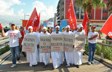 İZENERJİ işçilerinden taşeron eylemi!