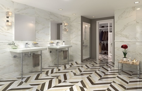 İtalyan mermerinin doğal dokusunu: Calacatta!