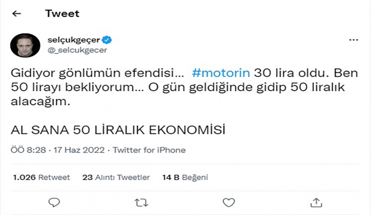 Selçuk Geçer Ben hep 50 liralık alıyorum diyenlere akıl almaz mazot fiyatını açıkladı
