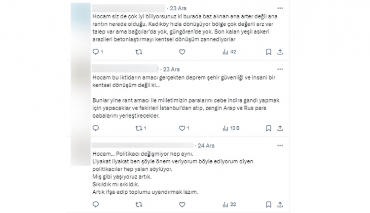 Prof. Dr. Mikdat Kadıoğlu ndan kentsel dönüşüm tepkisi: Ana arterlerden başlatılması gerekir!
