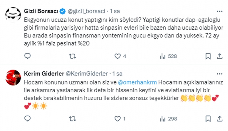 Bu aralar Emlak Konut GYO nun hisselerini alarak ev almış gibi kazanç elde edilebilir! 
