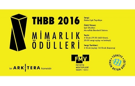 THBB 2016 Mimarlık Ödülleri Töreni 4 Ocak'ta!